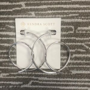 BRAND NEW Kendra Scott Silver Myles Hoop Earrings